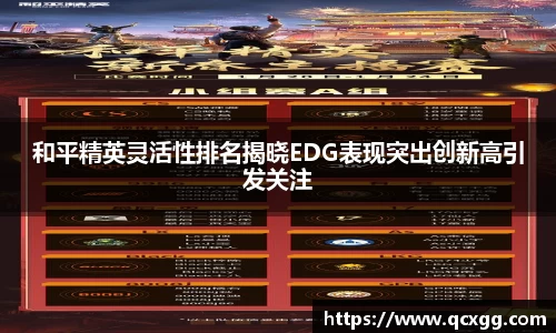 和平精英灵活性排名揭晓EDG表现突出创新高引发关注